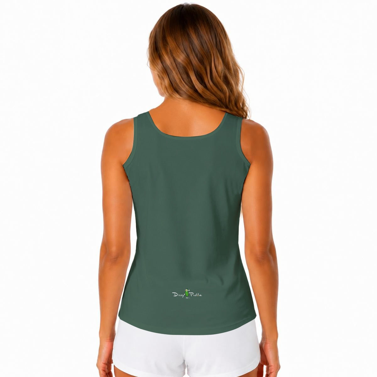 Dizzy Pickle DZY P Classic Pine Green Women's Sleeveless Performance Tank Top with Built-In Bra
