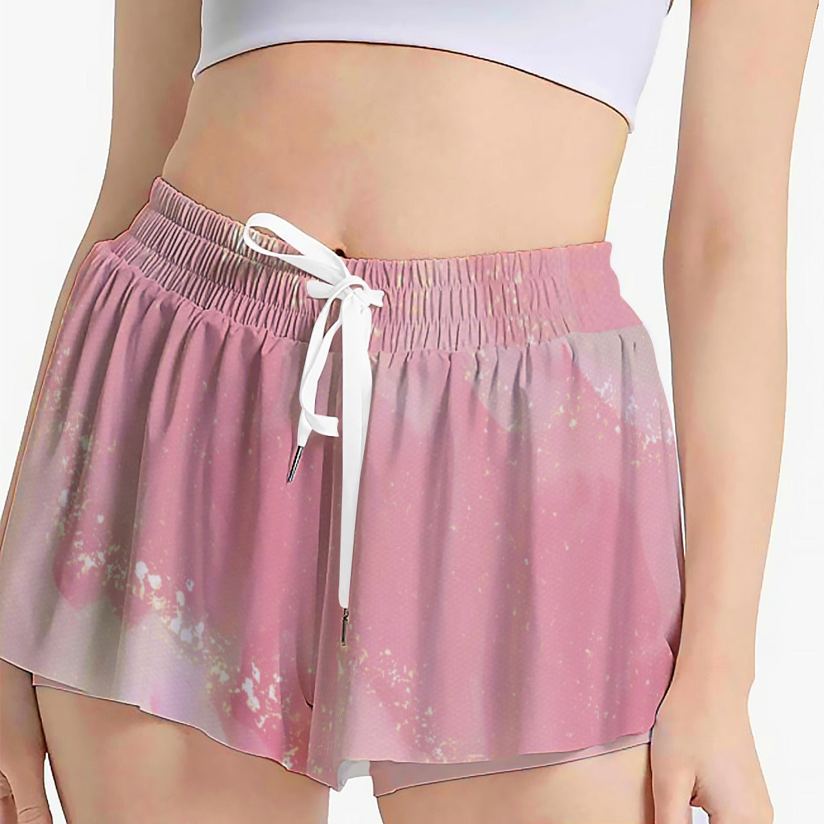 Dizzy Pickle Barbara Sweet Rose Champagne Women's Pickleball Sport Culottes with Pockets