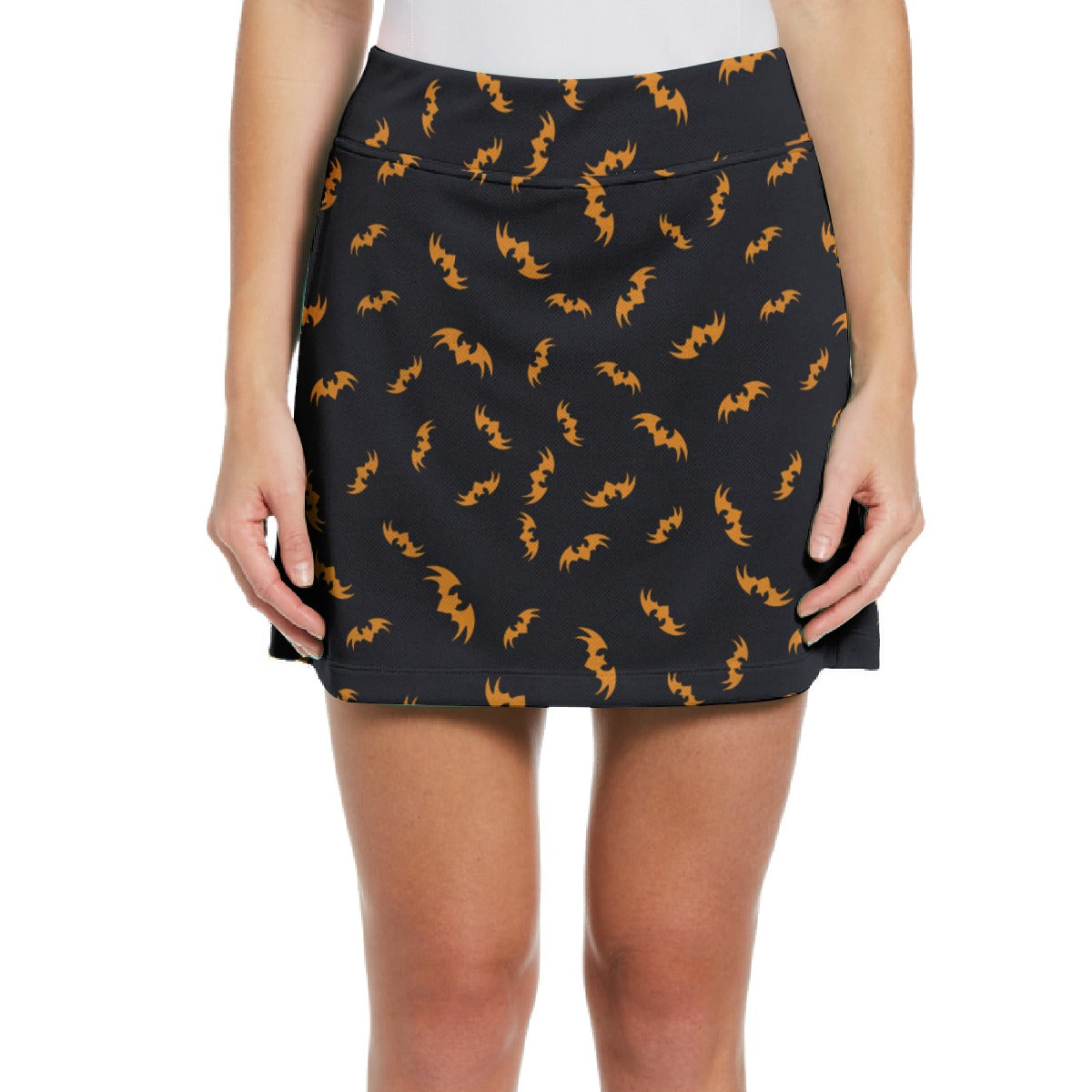 Dizzy Pickle Halloween Bats and More Bats Women's 17" Performance Pickleball Skort and Inner Shorts