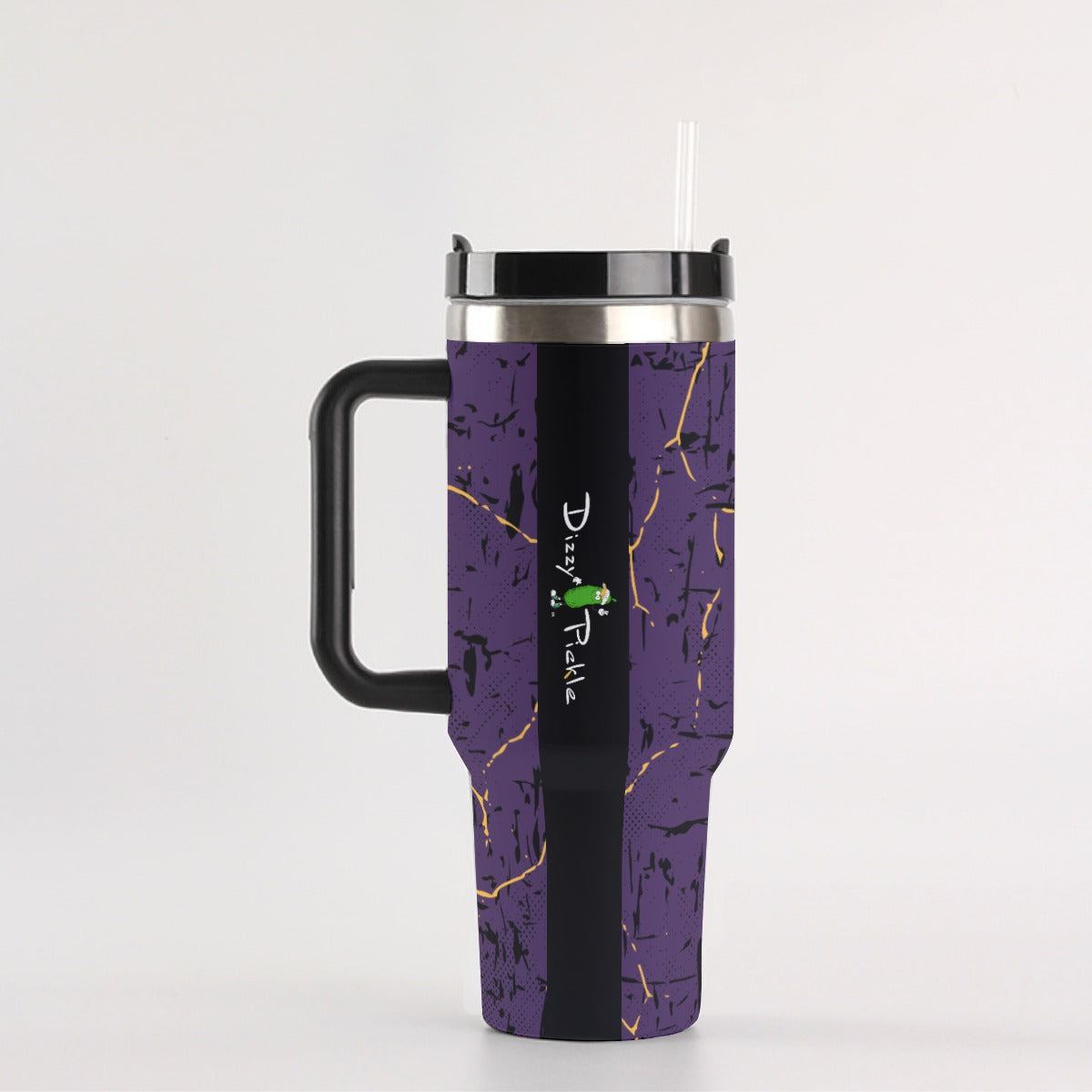 Dizzy Pickle Lynne Purple 40 oz. Mega Pickleball Insulated Tumbler with Handle