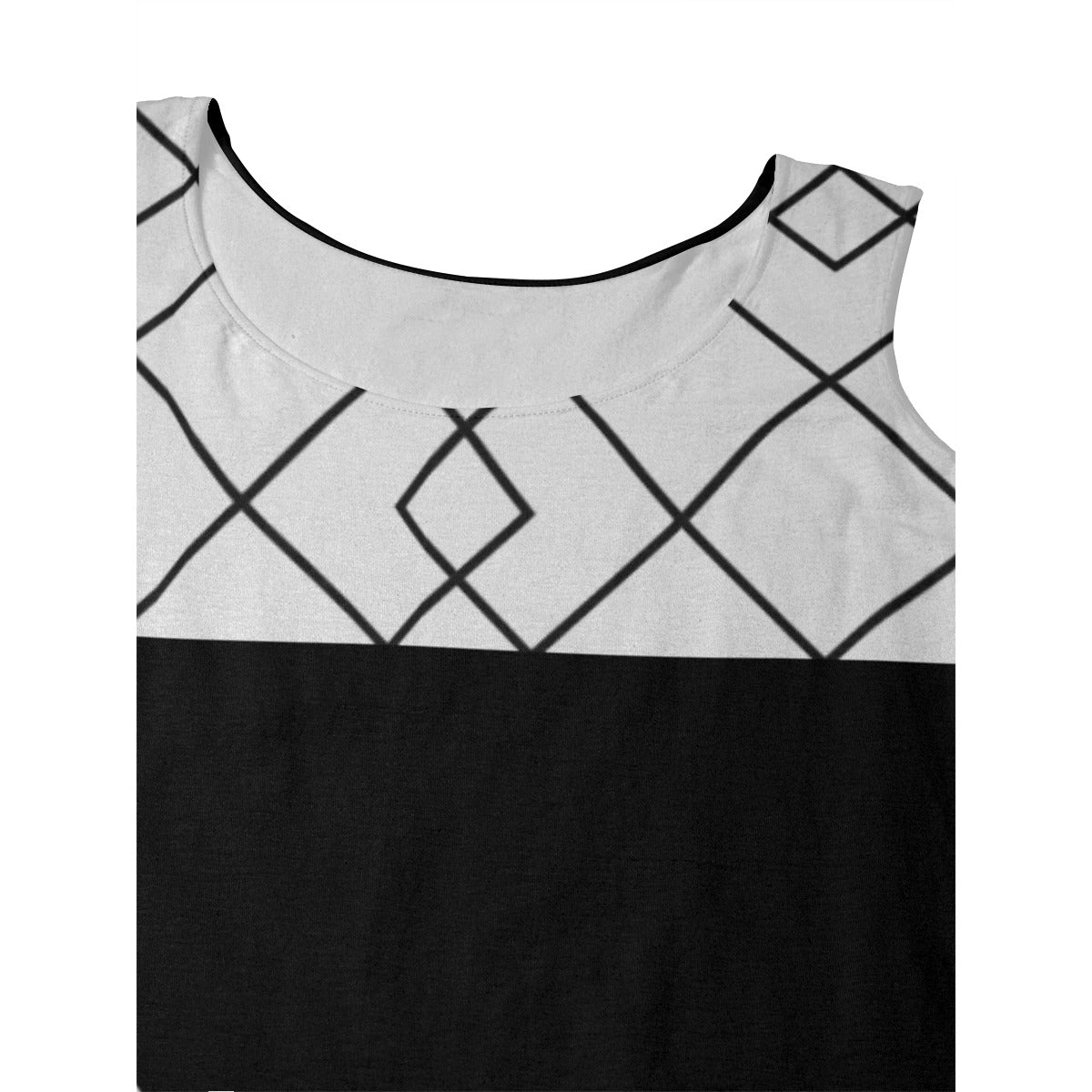 4X-LARGE Lisa - Black/White - Women's Wide Strap Tank by Dizzy Pickle (Plus Size)