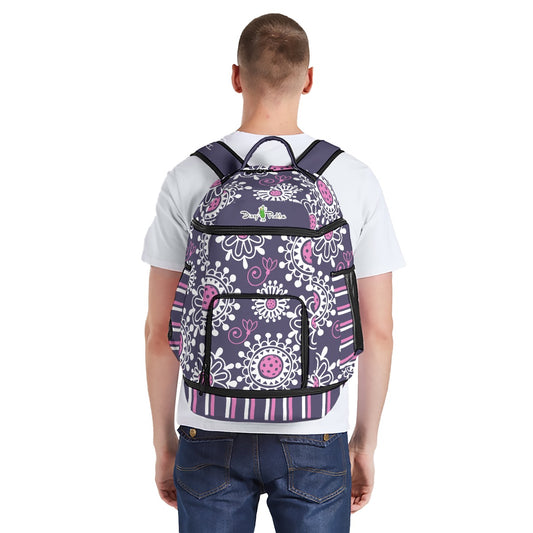 Dizzy Pickle Coming Up Daisies PP Large Courtside Pickleball Multi-Compartment Backpack with Adjustable Straps