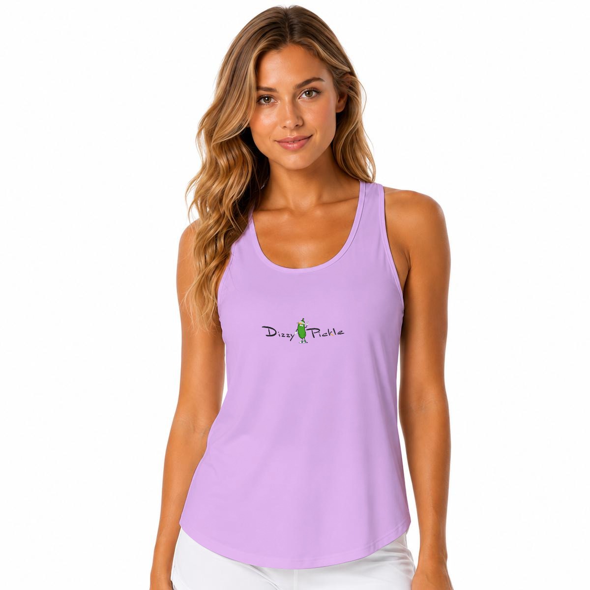 Dizzy Pickle DZY P Classic Iris Women's Sleeveless Performance Tank Top with Built-In Bra