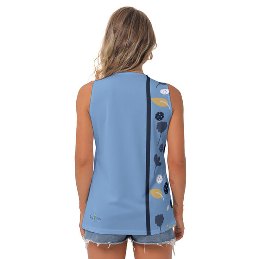 Dizzy Pickle Lesley Light Blue Women's Pickleball Sleeveless V-Neck Top