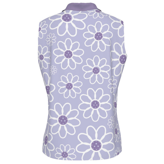 Dizzy Pickle Sophie Blooms Women's Pickleball Sleeveless Polo Shirt