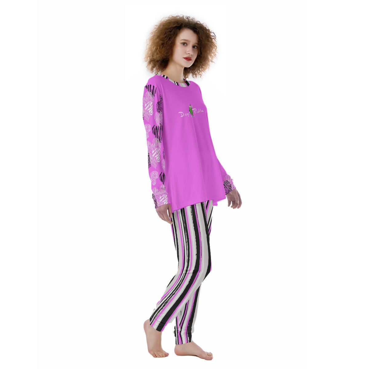 Dizzy Pickle Shelley Pink Women's Pickleball Long Sleeves and Long Pants Pajamas Set