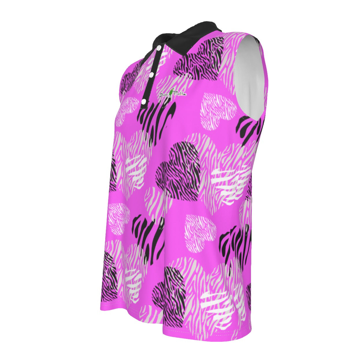 Dizzy Pickle Shelley Pink Women's Pickleball Sleeveless Polo Shirt