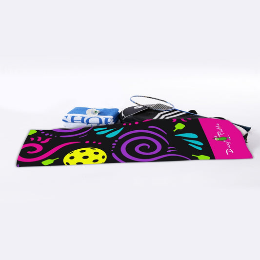 Dizzy Pickle It's Swell Black Pickleball Cooling Sports Towel