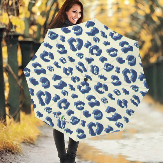 Dizzy Pickle Anne Leopard Print Pickleball Automatic Button Release Umbrella