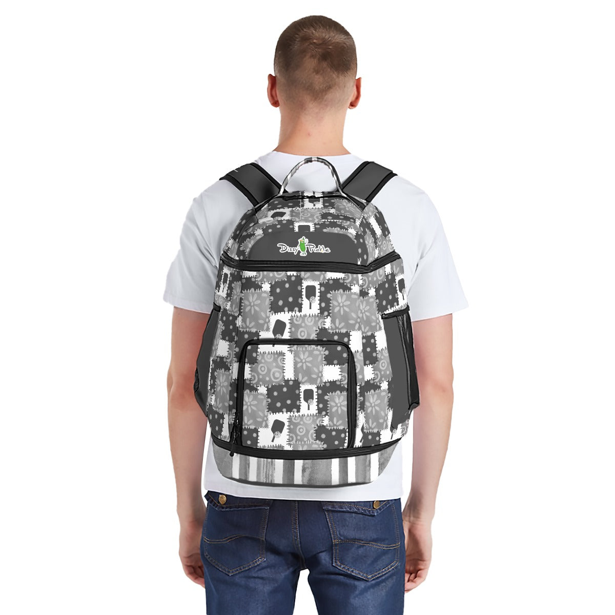 Dizzy Pickle Mary Patches Large Courtside Pickleball Multi-Compartment Backpack with Adjustable Straps