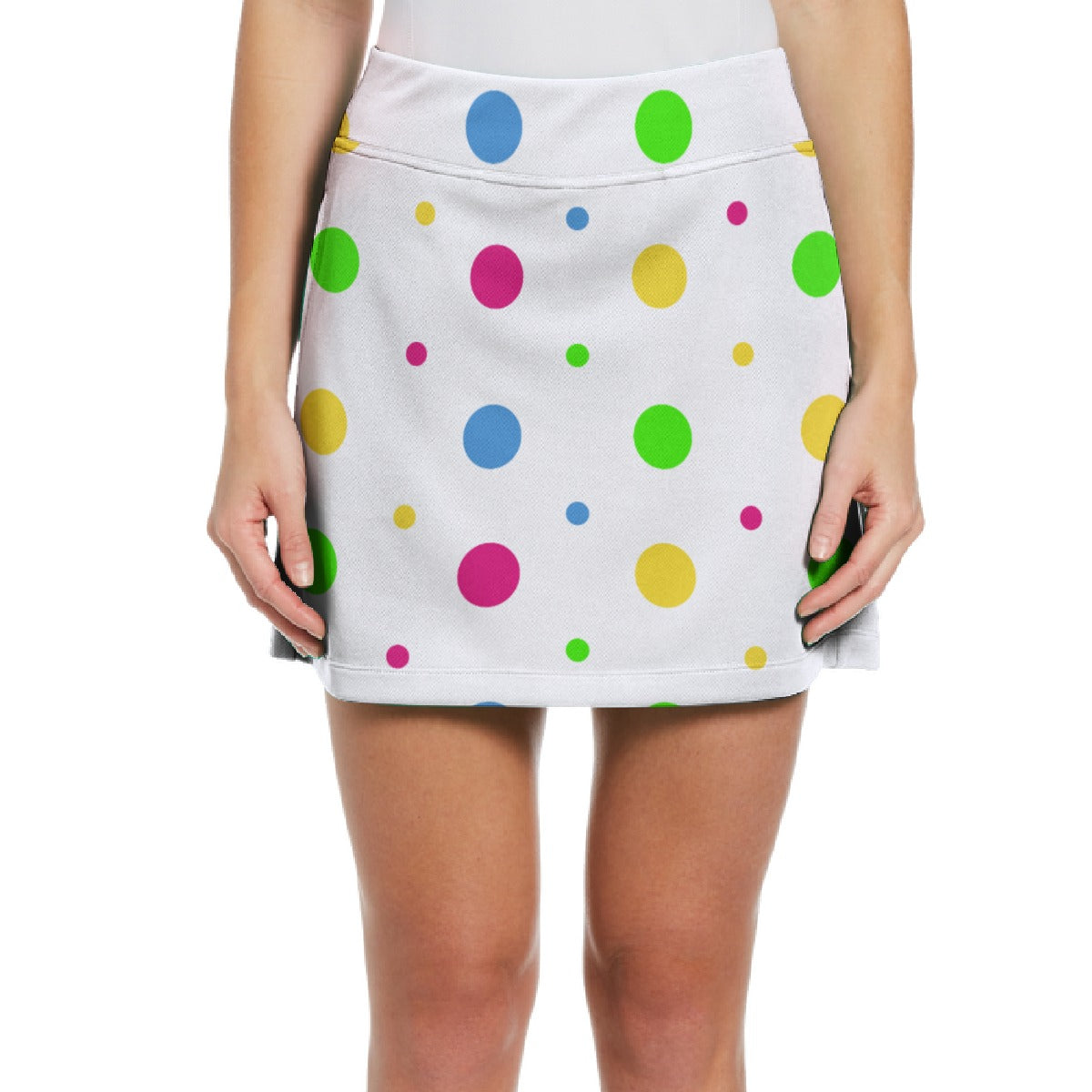Dizzy Pickle Julie Polka Dots Women's 17" Performance Pickleball Skort and Inner Shorts