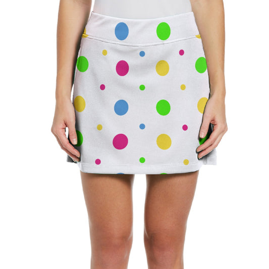 Dizzy Pickle Julie Polka Dots Women's 17" Performance Pickleball Skort and Inner Shorts