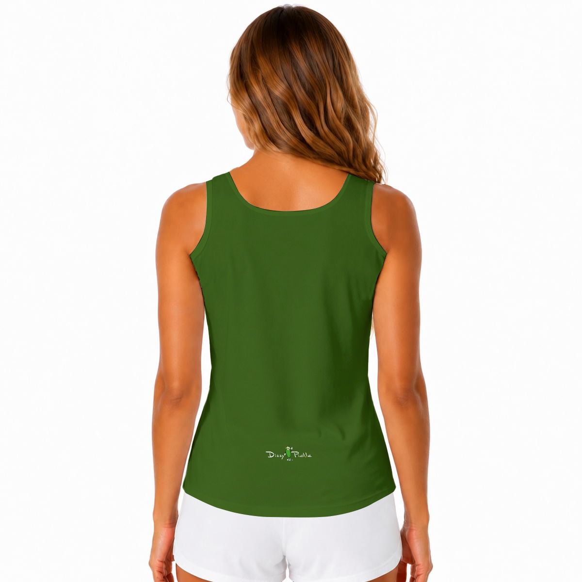 Dizzy Pickle DZY P Classic Emerald Women's Sleeveless Performance Tank Top with Built-In Bra
