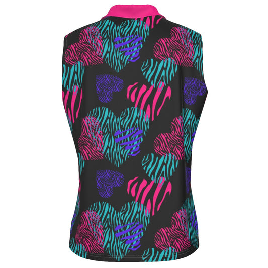 Dizzy Pickle Shelley Black Women's Pickleball Sleeveless Polo Shirt