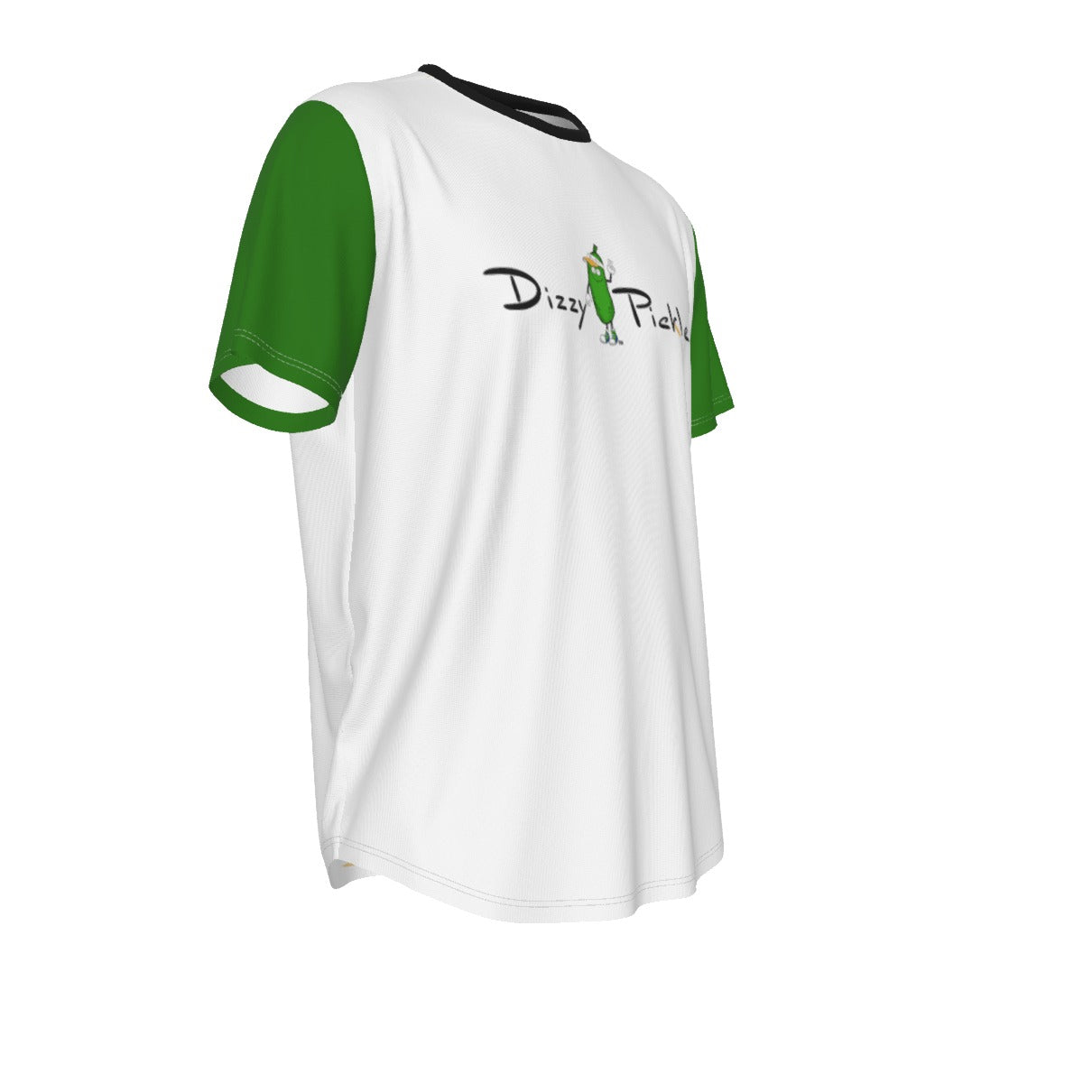 5X-LARGE DZY P Classic - White/Green/Black - Men's Short Sleeve Rounded Hem by Dizzy Pickle