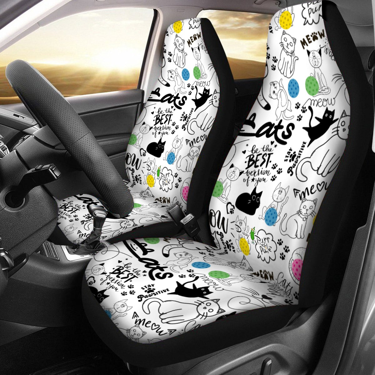 Dizzy Pickle Sassy Universal Car Seat Cover (Includes a pair of seat covers.)