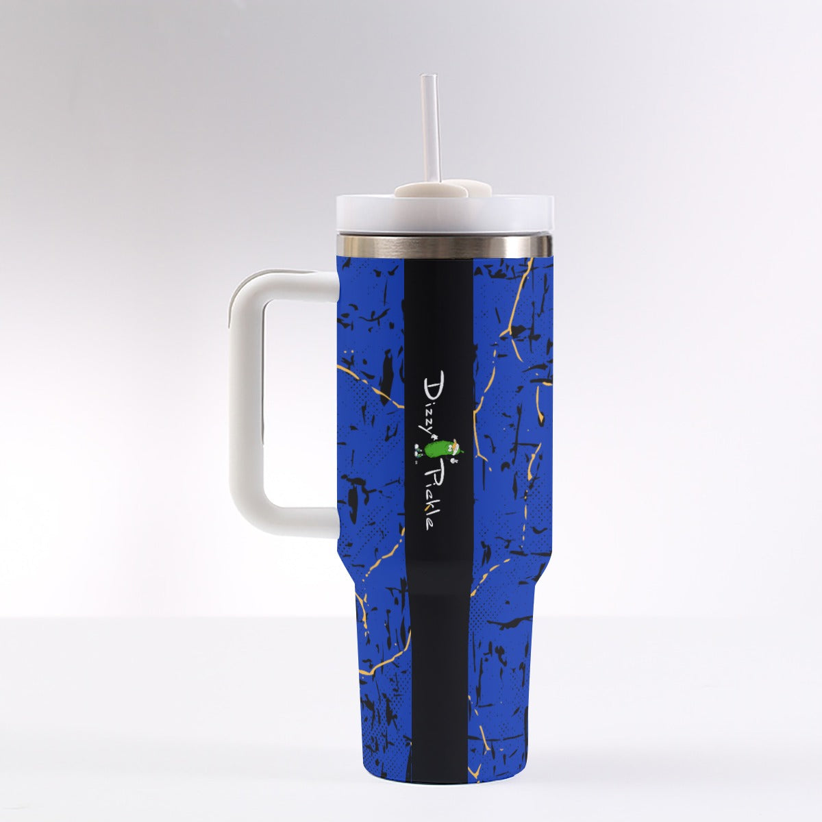 Dizzy Pickle Lynne Blue 40 oz. Mega Pickleball Insulated Tumbler with Handle