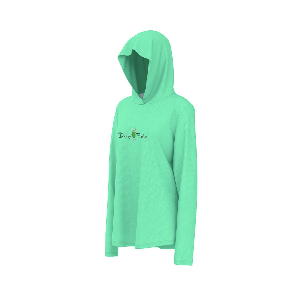 Dizzy Pickle Emily Seafoam Green Women's Pickleball Sunscreen Sports Hoodie with Thumb Holes