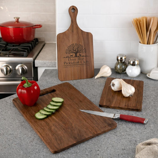 Deer Run Pickleball Club Walnut Cutting Board