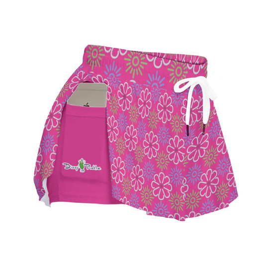 Dizzy Pickle April Pink Women's Pickleball Sport Culottes with Pockets