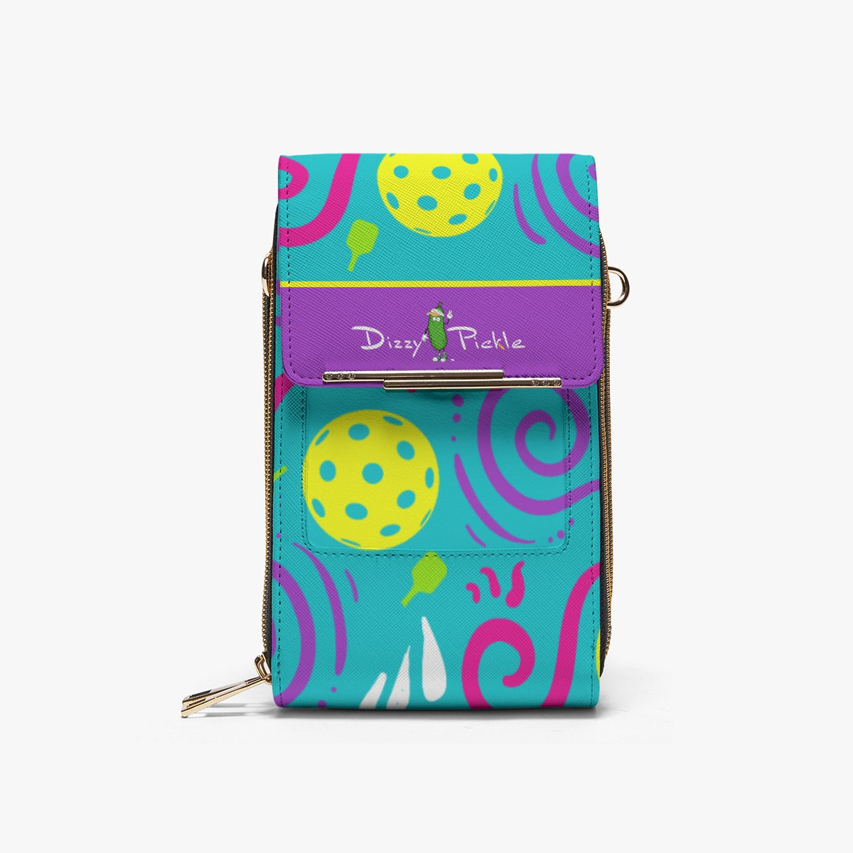 Dizzy Pickle It's Swell Blue Women's Pickleball Mobile Phone Crossbody Bag