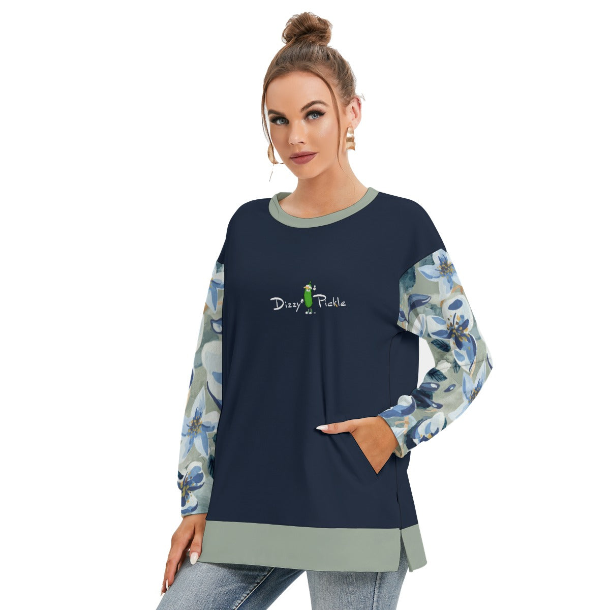 Dizzy Pickle Ruby Women's Pickleball Side Split O-Neck Sweatshirt