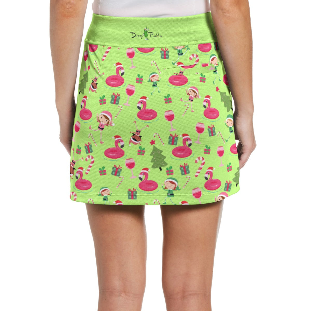 Dizzy Pickle Christmas Cheer Women's 17" Performance Pickleball Skort with Inner Shorts