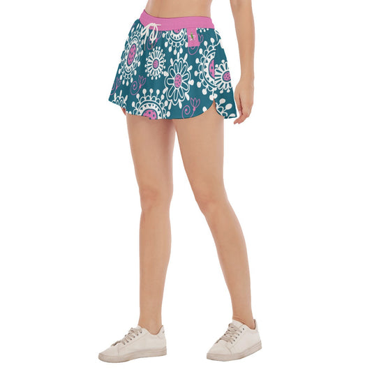 X-LARGE Dizzy Pickle Coming Up Daisies TP Women's Pickleball Sport Skorts with Inner Shorts