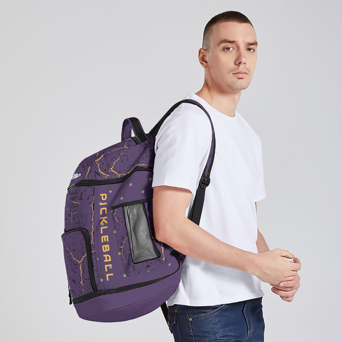 Dizzy Pickle Lynne Purple Large Courtside Pickleball Multi-Compartment Backpack with Adjustable Straps