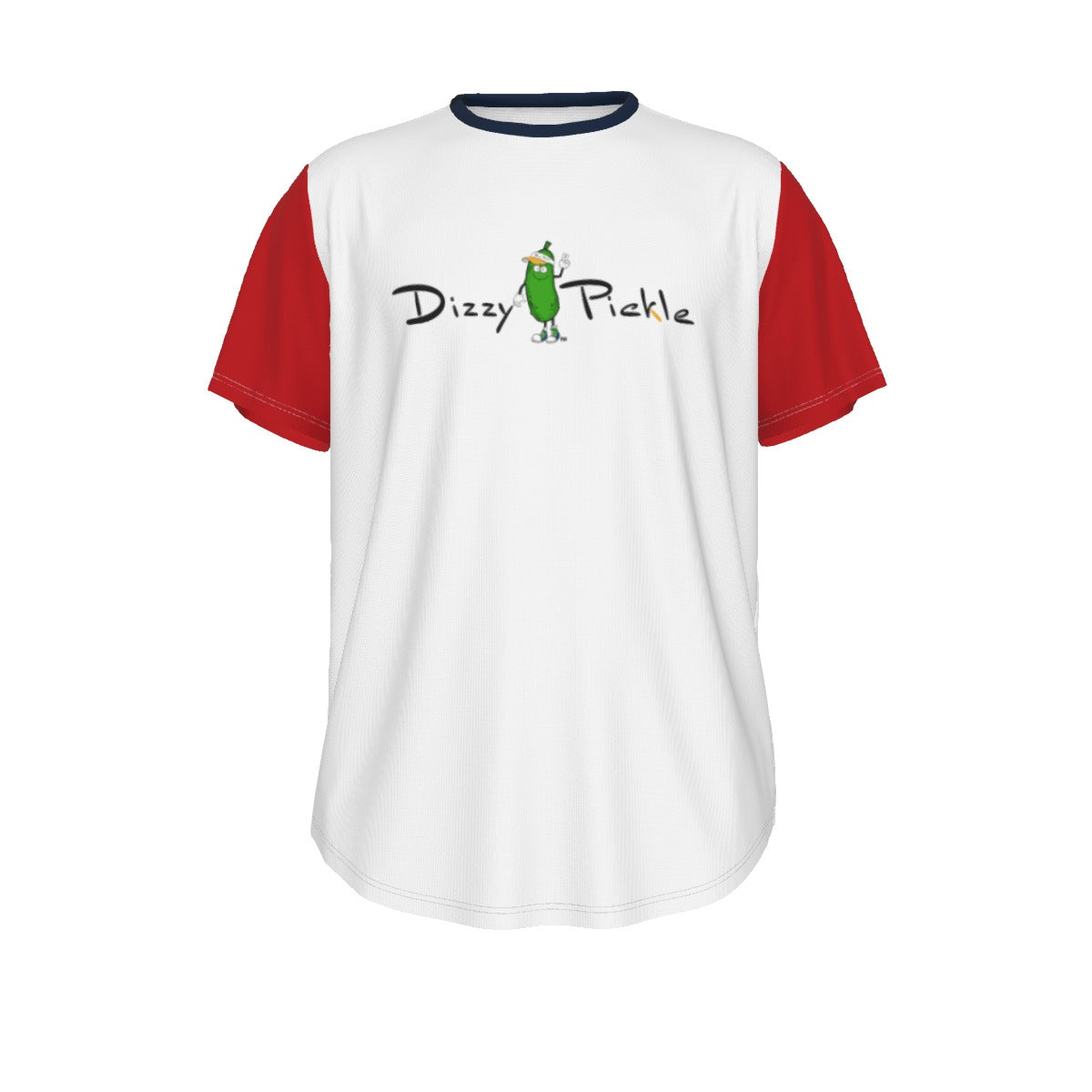 2X-LARGE DZY P Classic - White/Red/Black - Men's Short Sleeve Rounded Hem by Dizzy Pickle