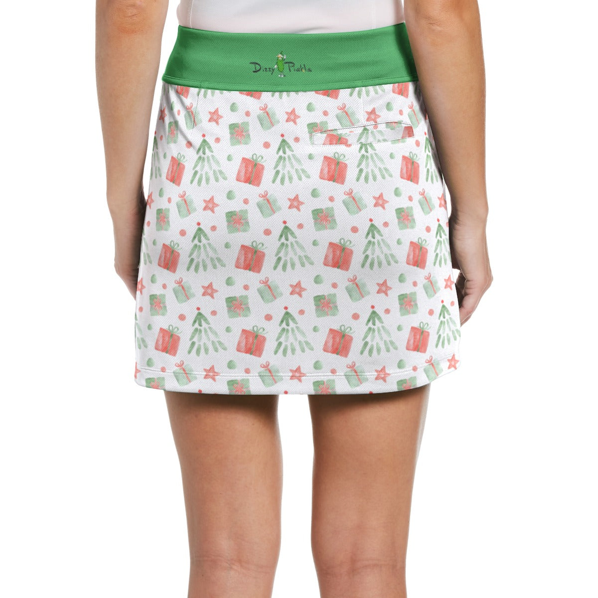 Dizzy Pickle Christmas Wonder Women's 17" Performance Pickleball Skort with Inner Shorts