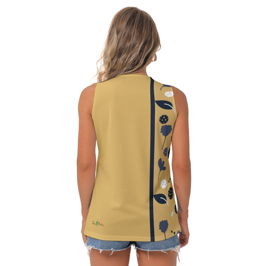 Dizzy Pickle Lesley Gold Women's Pickleball Sleeveless V-Neck Top