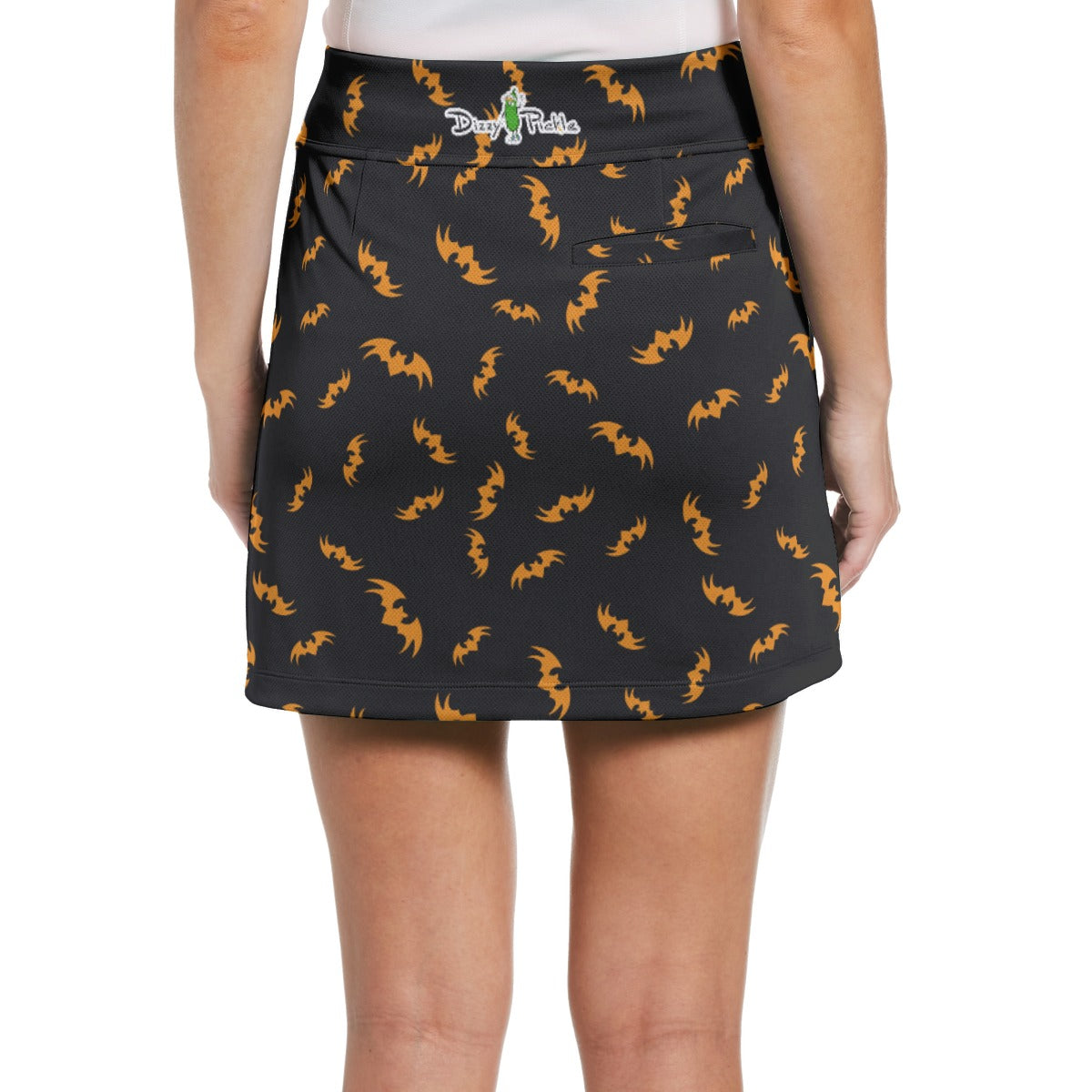 Dizzy Pickle Halloween Bats and More Bats Women's 17" Performance Pickleball Skort and Inner Shorts