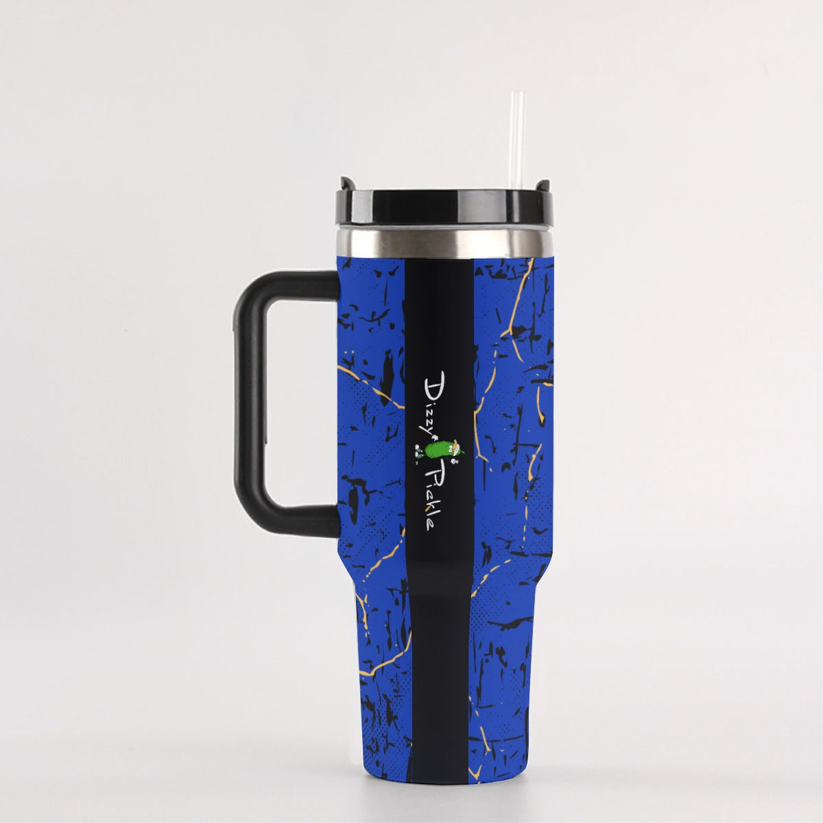 Dizzy Pickle Lynne Blue 40 oz. Mega Pickleball Insulated Tumbler with Handle