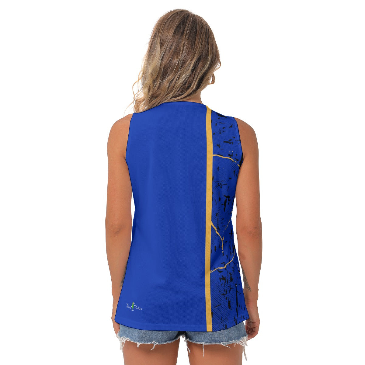 Dizzy Pickle Lynne Blue Women's Pickleball Sleeveless V-Neck Top