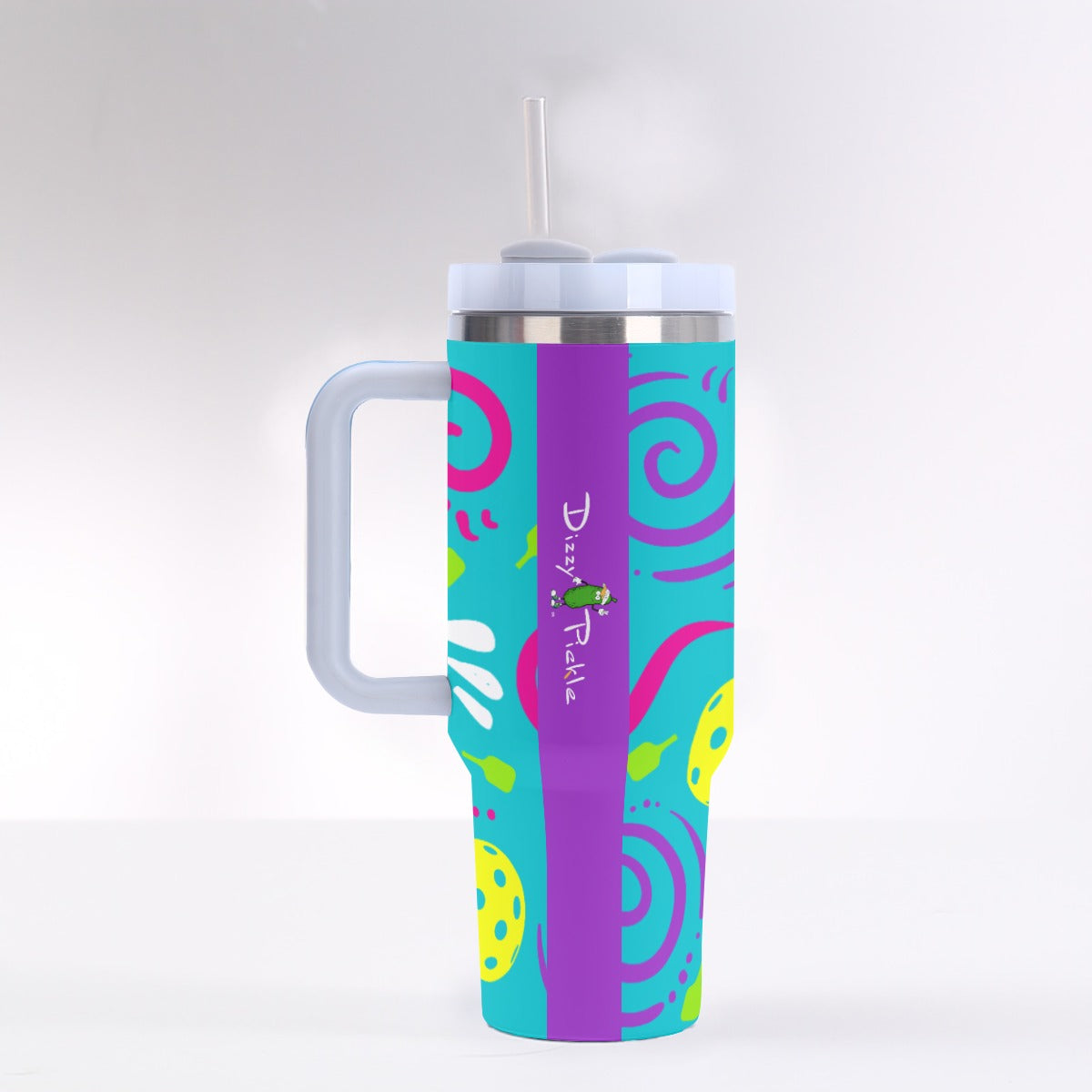 Dizzy Pickle It's Swell Blue 40 oz. Mega Pickleball Insulated Tumbler with Handle