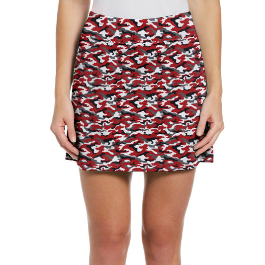 Dizzy Pickle Jan Red Women's 17" Performance Pickleball Skort with Inner Shorts