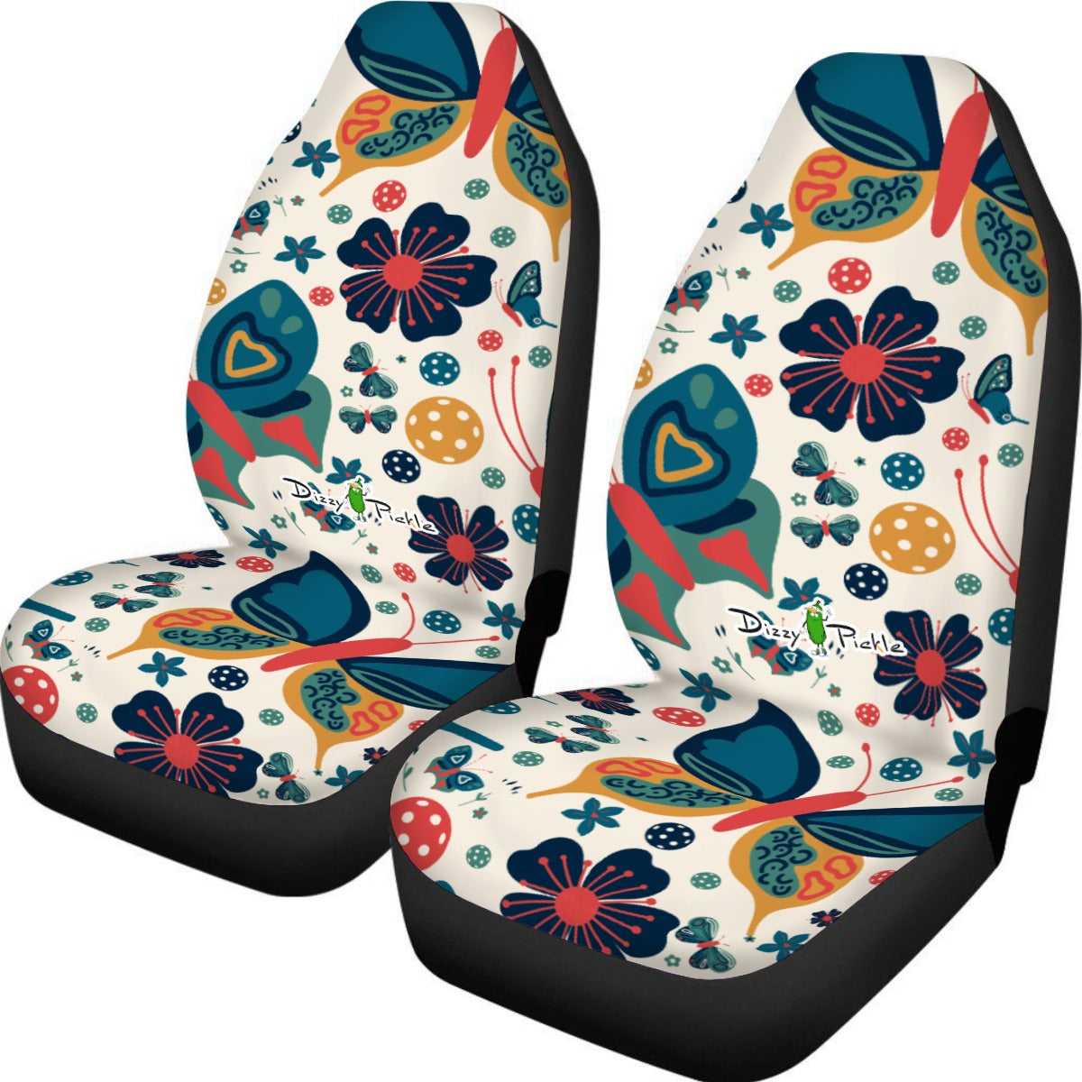 Dizzy Pickle Penny Butterflies B Universal Car Seat Cover (Includes a pair of seat covers.)