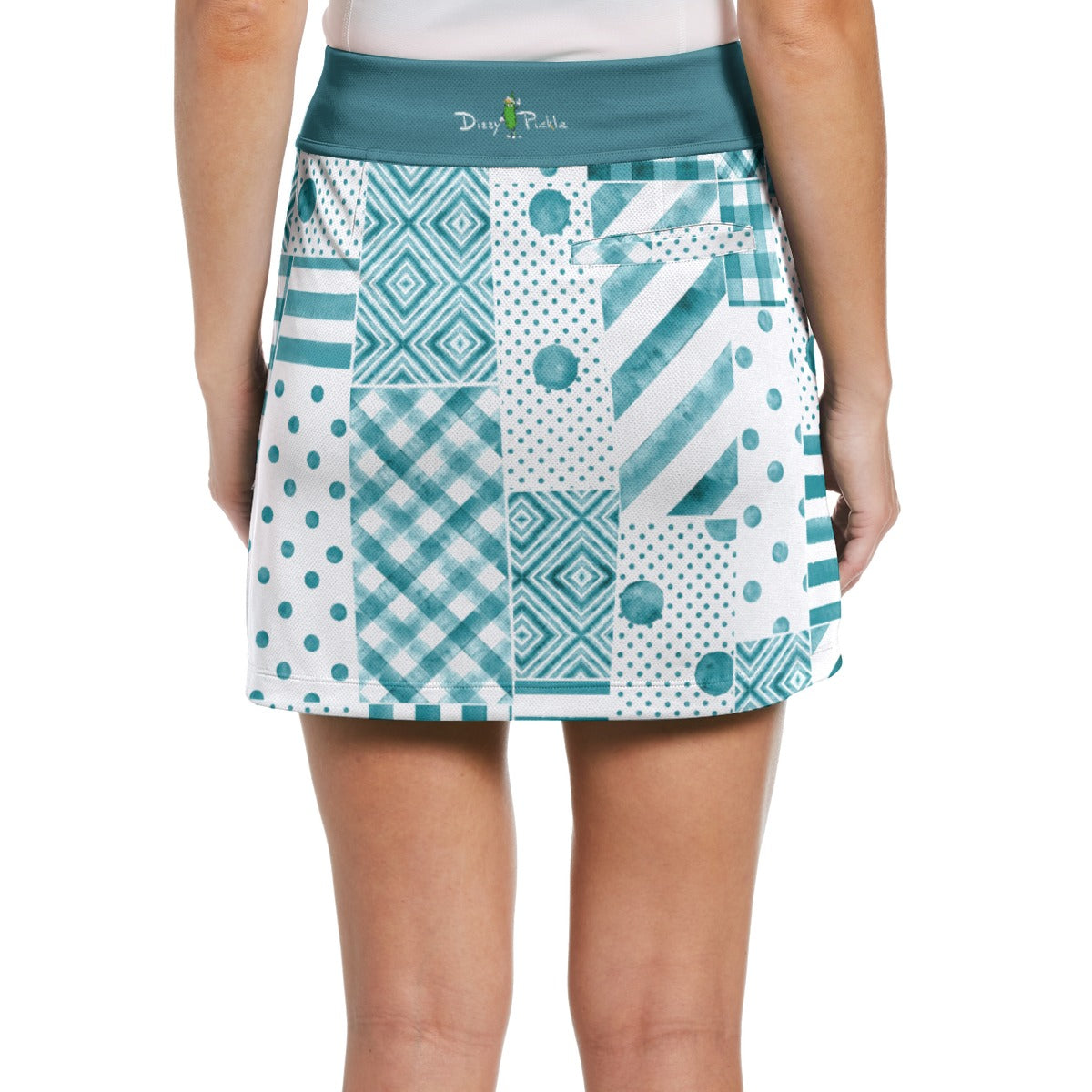 Dizzy Pickle Heidi TW Patches Women's 17" Performance Pickleball Skort with Inner Shorts