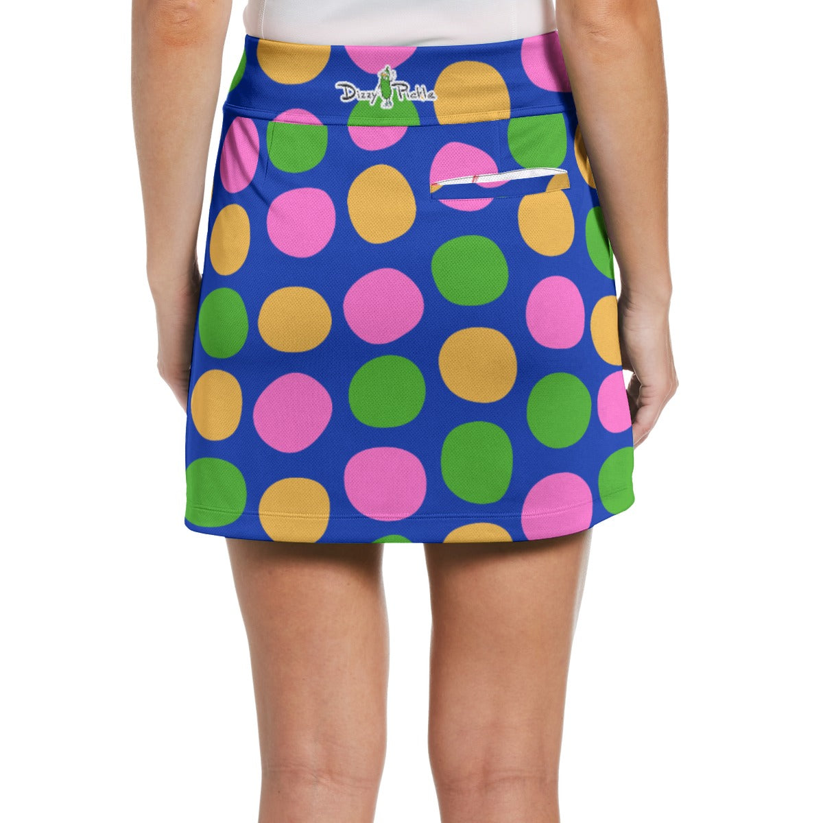 Dizzy Pickle Rita Polka Dots Women's 17" Performance Pickleball Skort and Inner Shorts
