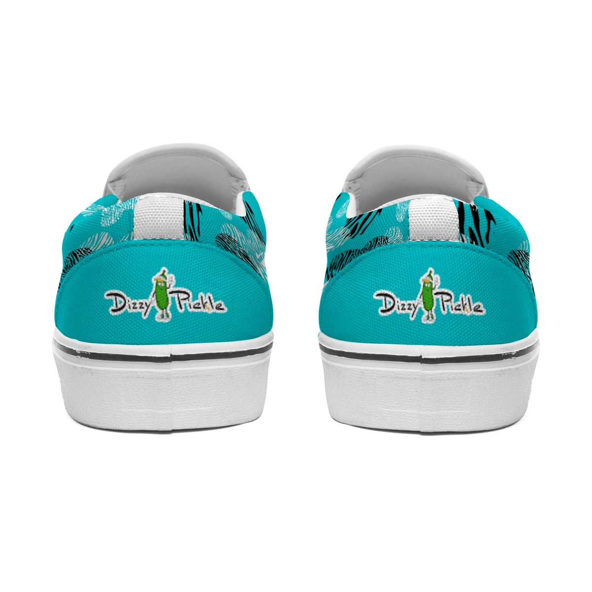 Dizzy Pickle Shelley Hearts Turquoise Women's Casual Slip-On Canvas Shoes