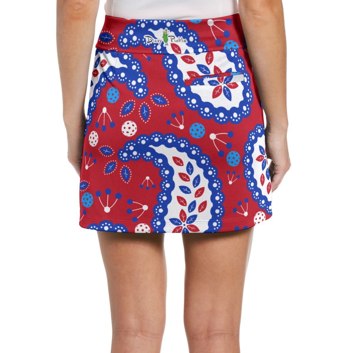 Dizzy Pickle USA Martha Women's 17" Performance Pickleball Skort and Inner Shorts