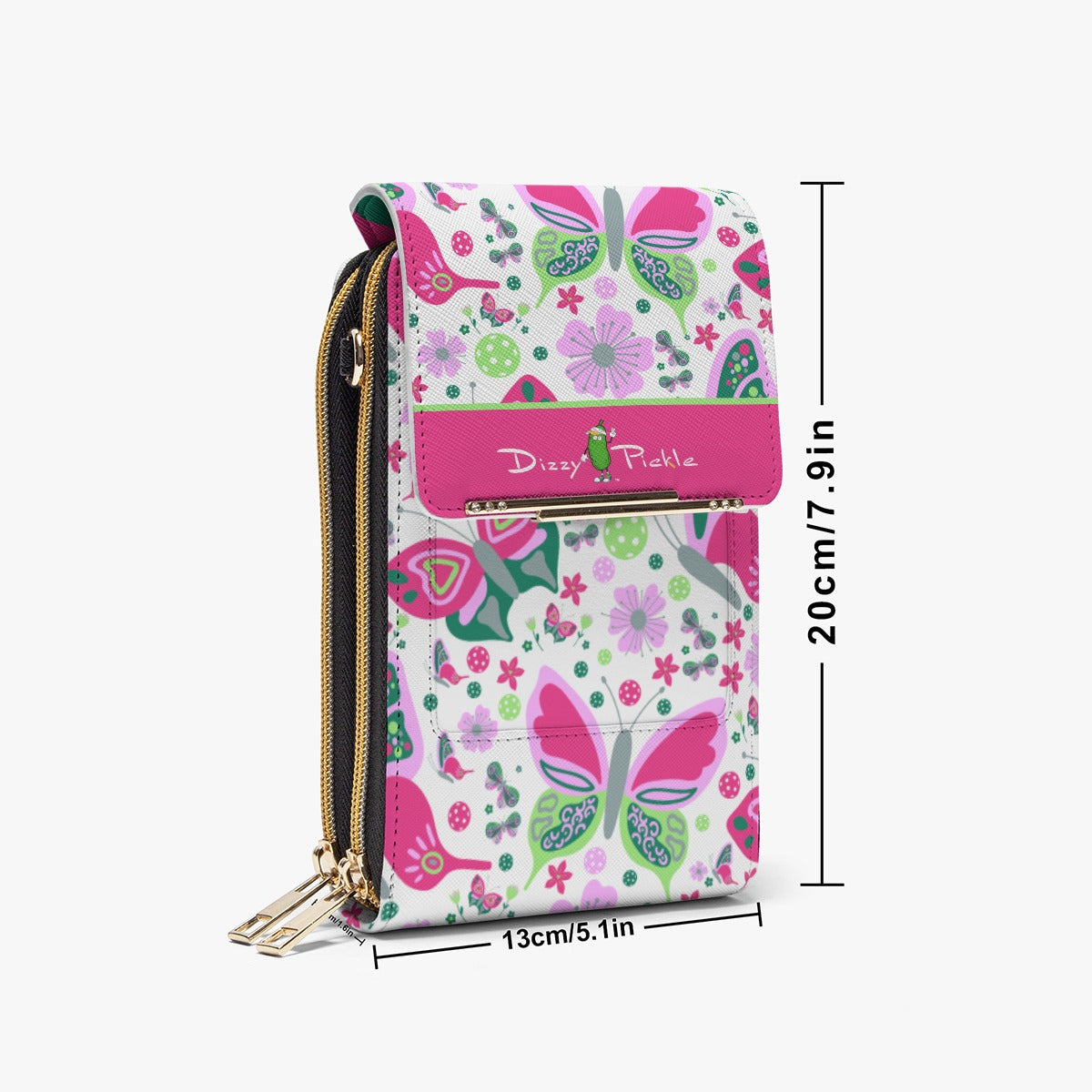 Dizzy Pickle Penny Butterflies PG Women's Pickleball Mobile Phone  Crossbody Bag