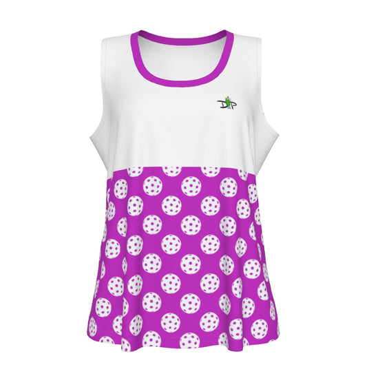 MEDIUM Dizzy Pickle GrayC Balls Violet Women's Pickleball Sports Tank