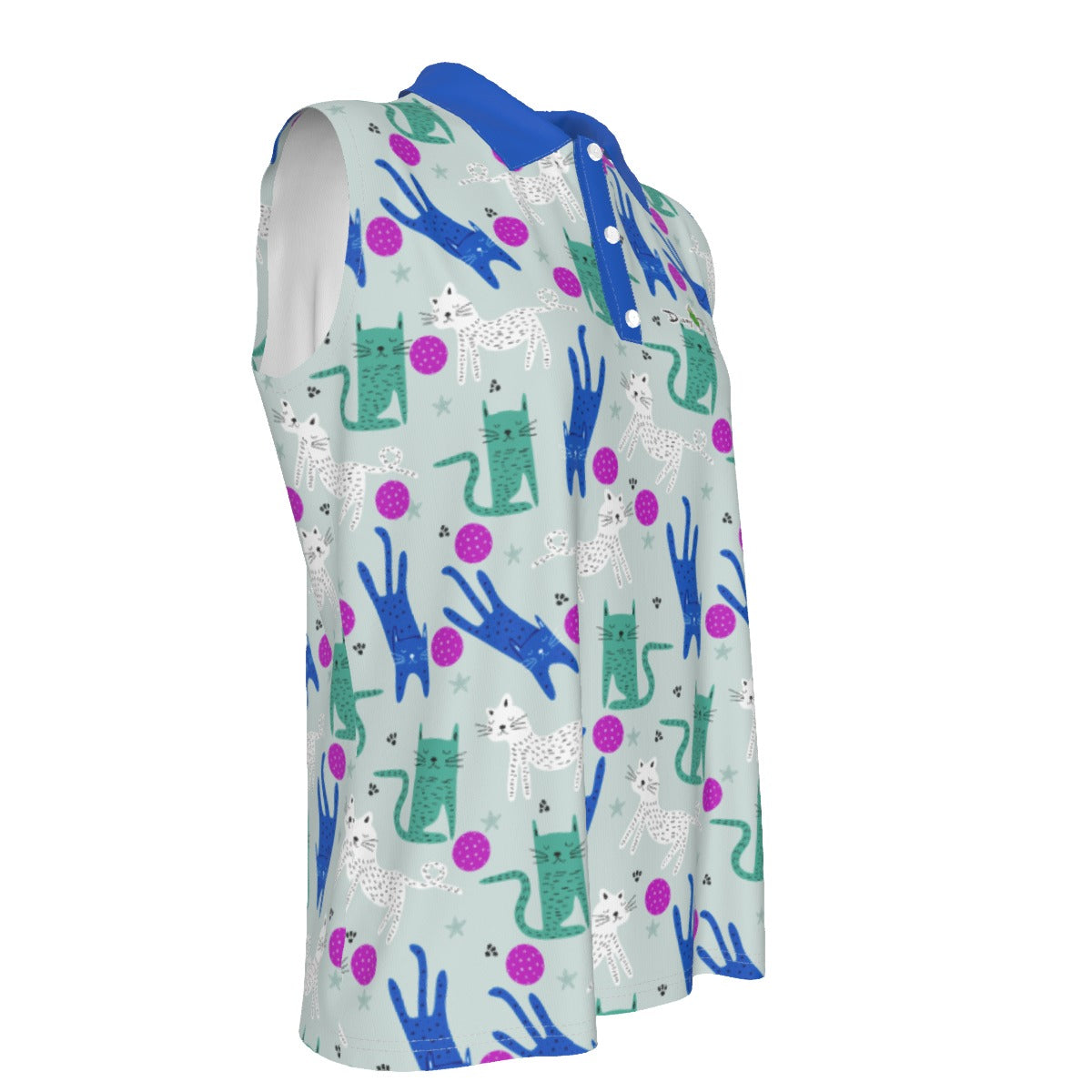 Dizzy Pickle GrayC Women's Pickleball Sleeveless Polo Shirt