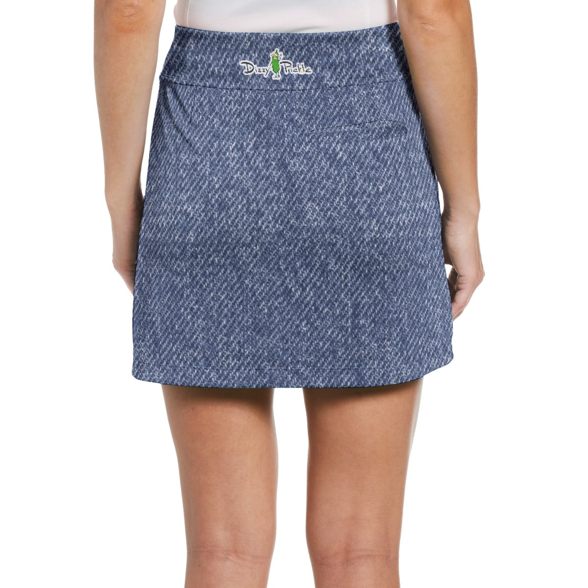 Dizzy Pickle Amy Denim Women's 17" Performance Pickleball Skort with Inner Shorts