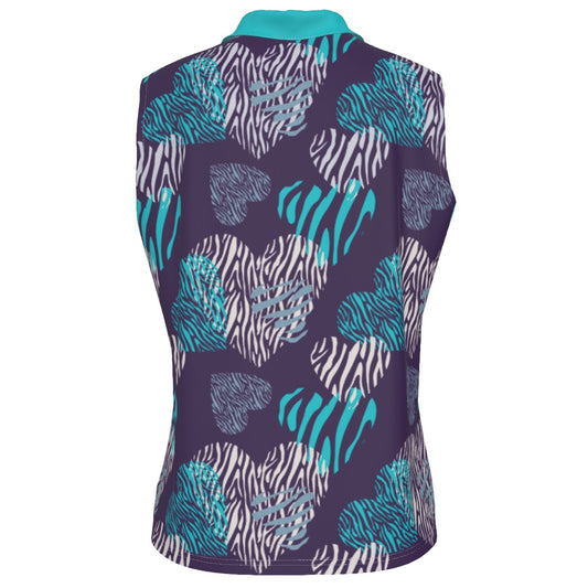 Dizzy Pickle Shelley Deep Purple Women's Pickleball Sleeveless Polo Shirt