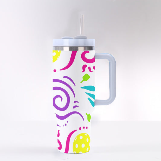 Dizzy Pickle It's Swell White 40 oz. Mega Pickleball Insulated Tumbler with Handle