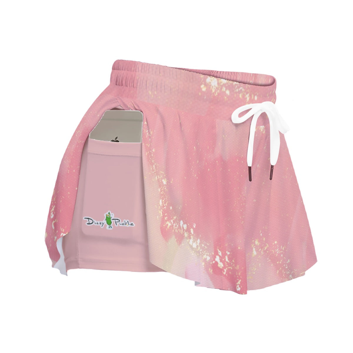 Dizzy Pickle Barbara Sweet Rose Champagne Women's Pickleball Sport Culottes with Pockets