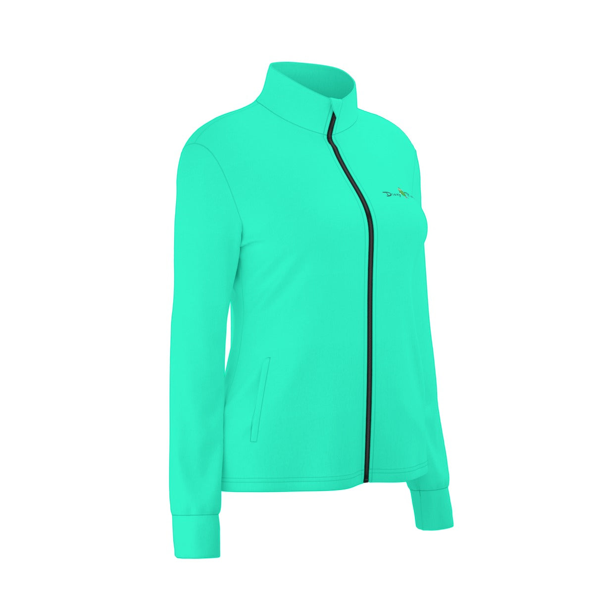 Dizzy Pickle DZY P Classic Aqua Women's Pickleball Long Sleeve Thumbhole Jacket